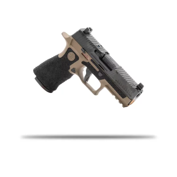 A14013 P320 Gavel Slide DLC, 2-Tone FDE Cerakote ACStip, ML NT DLC