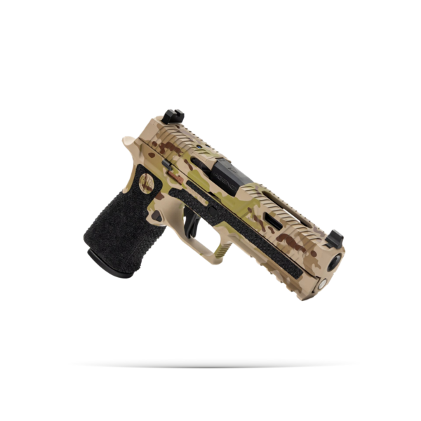 A14168 - P320 Urban Arid Multicam Cerakote, ML DLC, Aggressive Carry Stipple