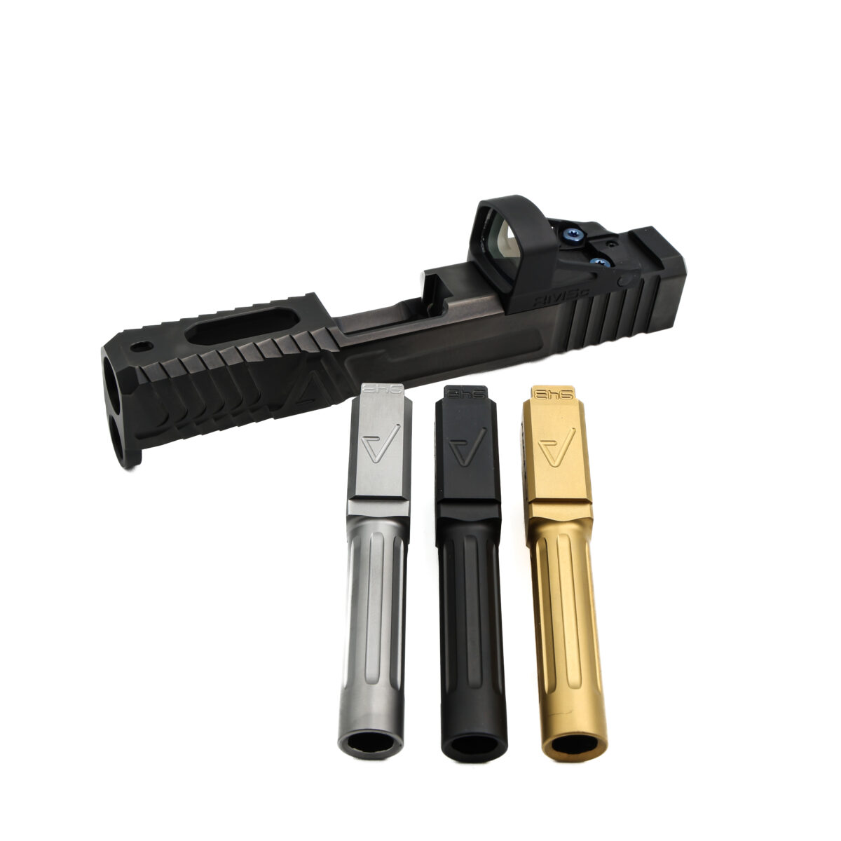 Glock 43/43X Hybrid Slide Package: Midline Barrel & Shield RMSc Red Dot