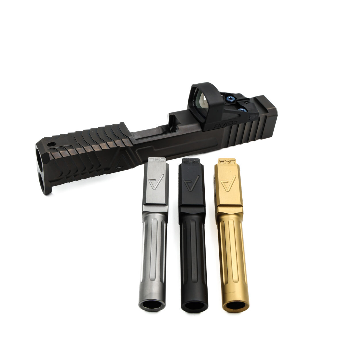 Glock 43/43X Gavel Slide Package: Midline Barrel & Shield RMSc Red Dot